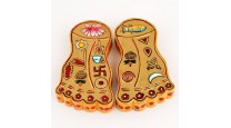 Lakshmi Religious Footprint  (Wooden, Plated)